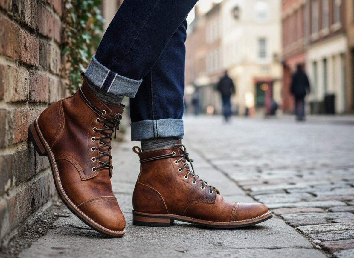 Lars – Lace-Up Round Toe Boots - Image 3