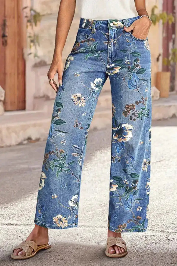 Sabine – High Waist Straight Leg Trousers - Image 1