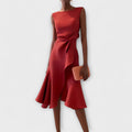 Helga – Draped Asymmetric Dress - Image 1