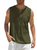 Sznurowany tank top męski na lato – Zdjęcie 1