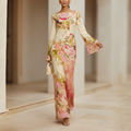 Clara – Long Sleeve Party Maxi Dress - Image 1