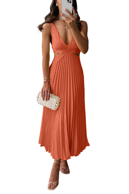 Camila – Elegancka damska sukienka wieczorowa midi plisowana
