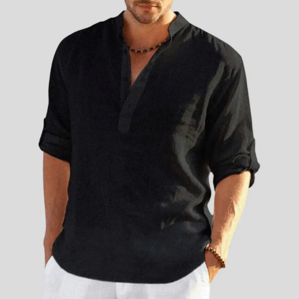 Thomas – Lightweight Stand Collar Shirt - Image 2