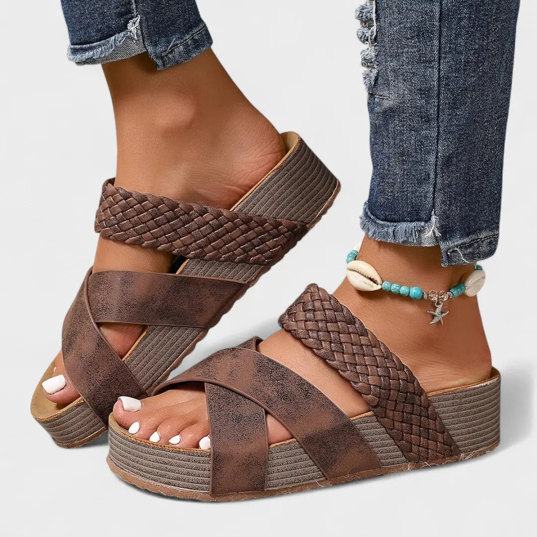 Cecilia – Stylish Cross-Strap Sandals - Image 1