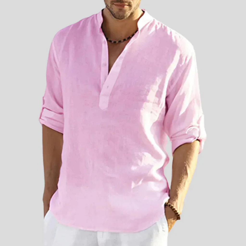 Thomas – Lightweight Stand Collar Shirt - Image 4