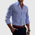 Stefan – Classic Striped Button-Up Shirt - Image 1