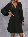 Julia – Damenkleid mit V-Ausschnitt und langen Ärmeln - Image 14