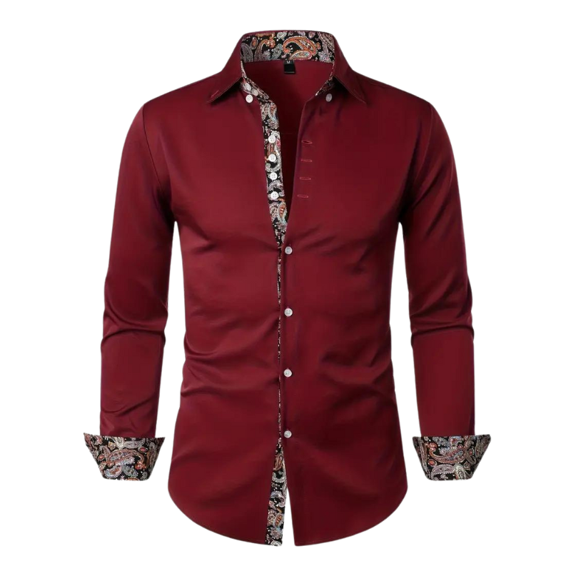 Alexander – Stylish Paisley Detail Shirt - Image 4