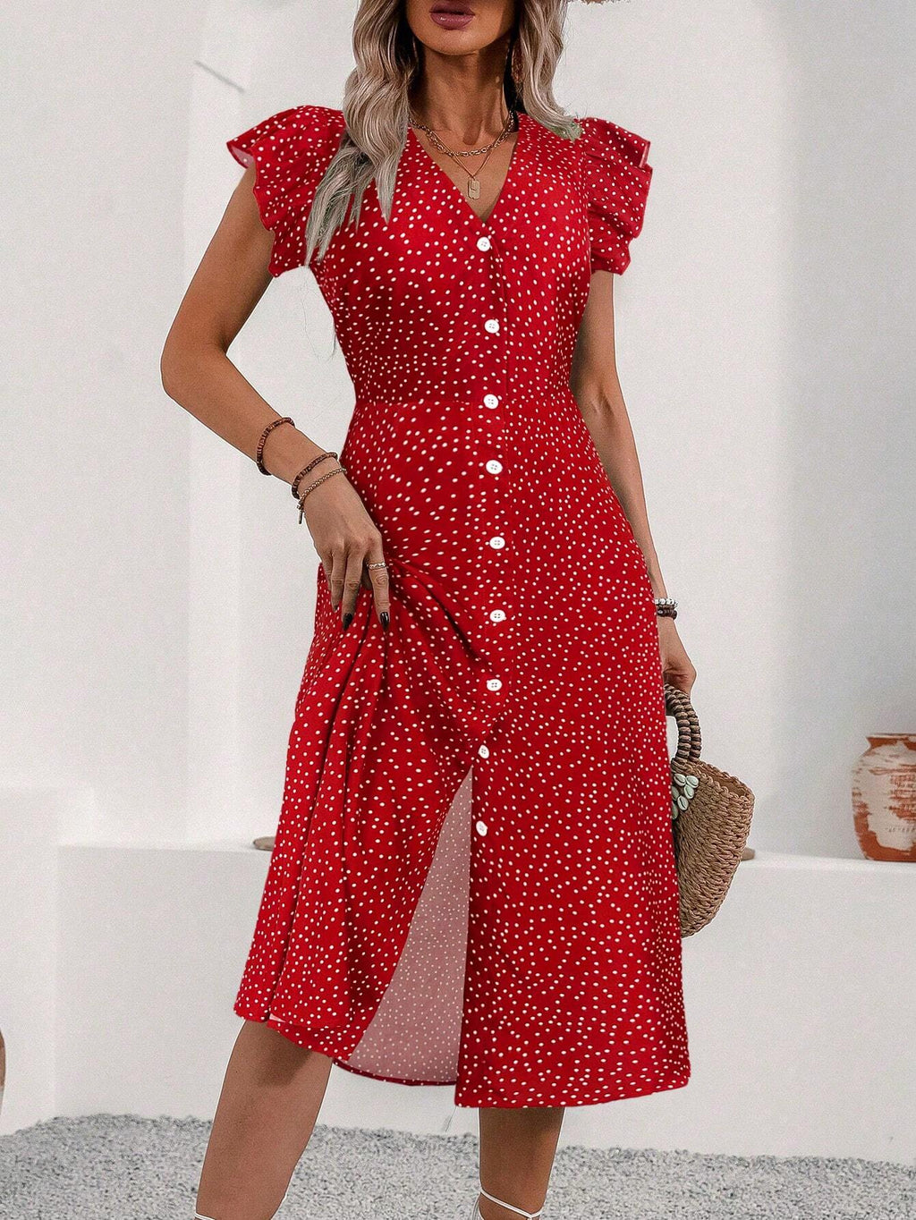 Sandra – Midi-Kleid für Damen mit Blumenmuster - Image 6