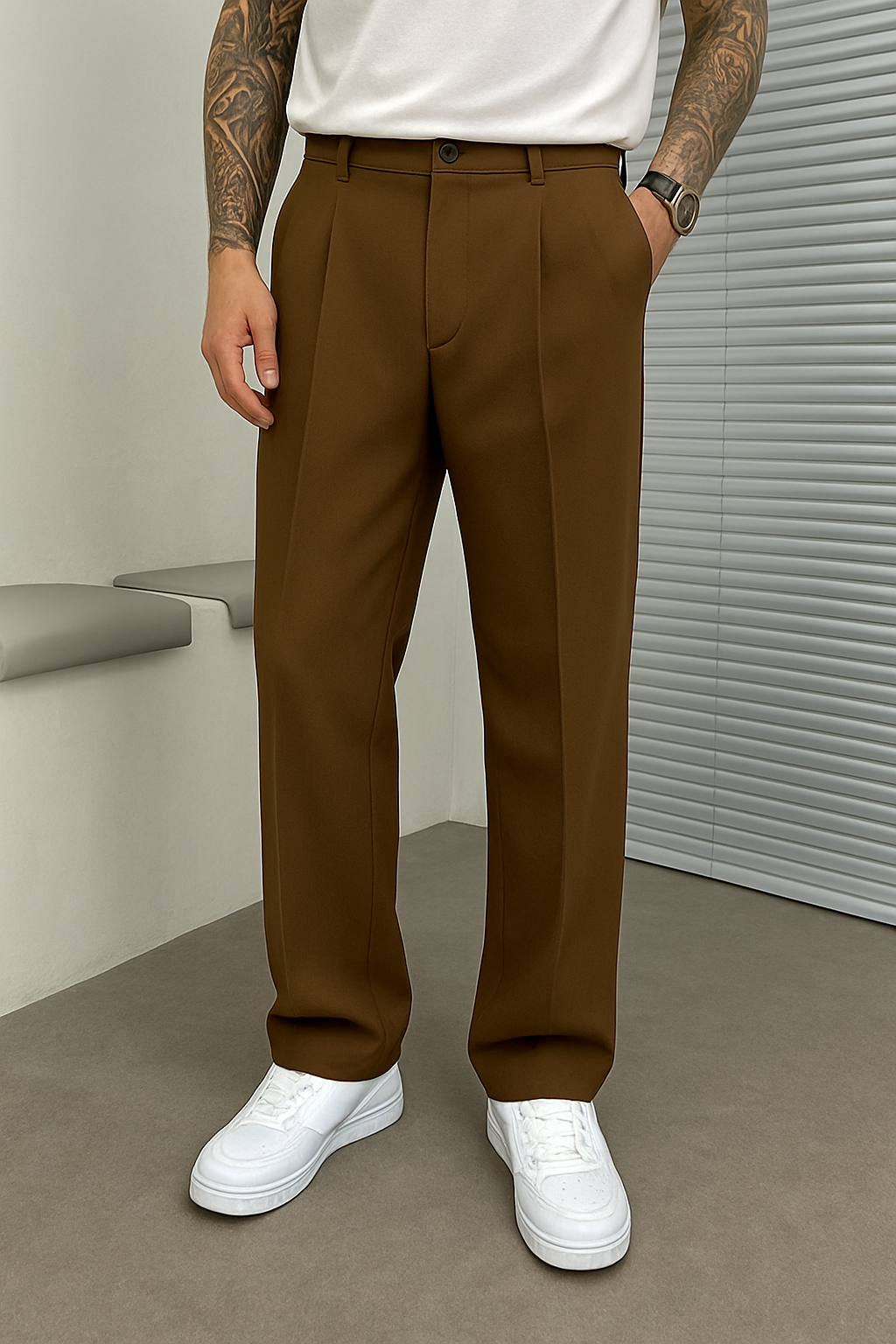 Bastian – Elegant wide-leg trousers for Men - Image 7