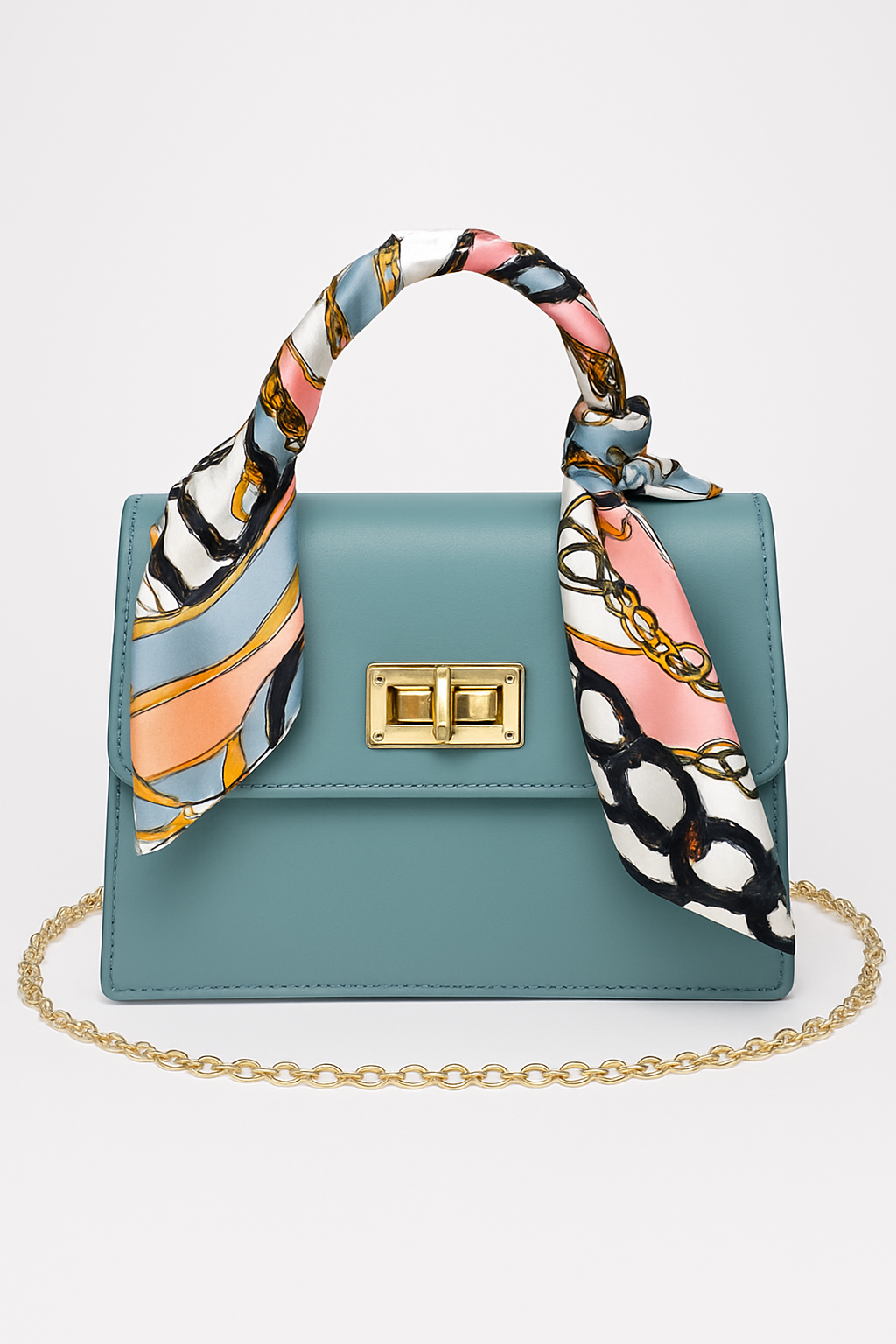 Alina – Chic Handbag with Scarf Detail - Image 5