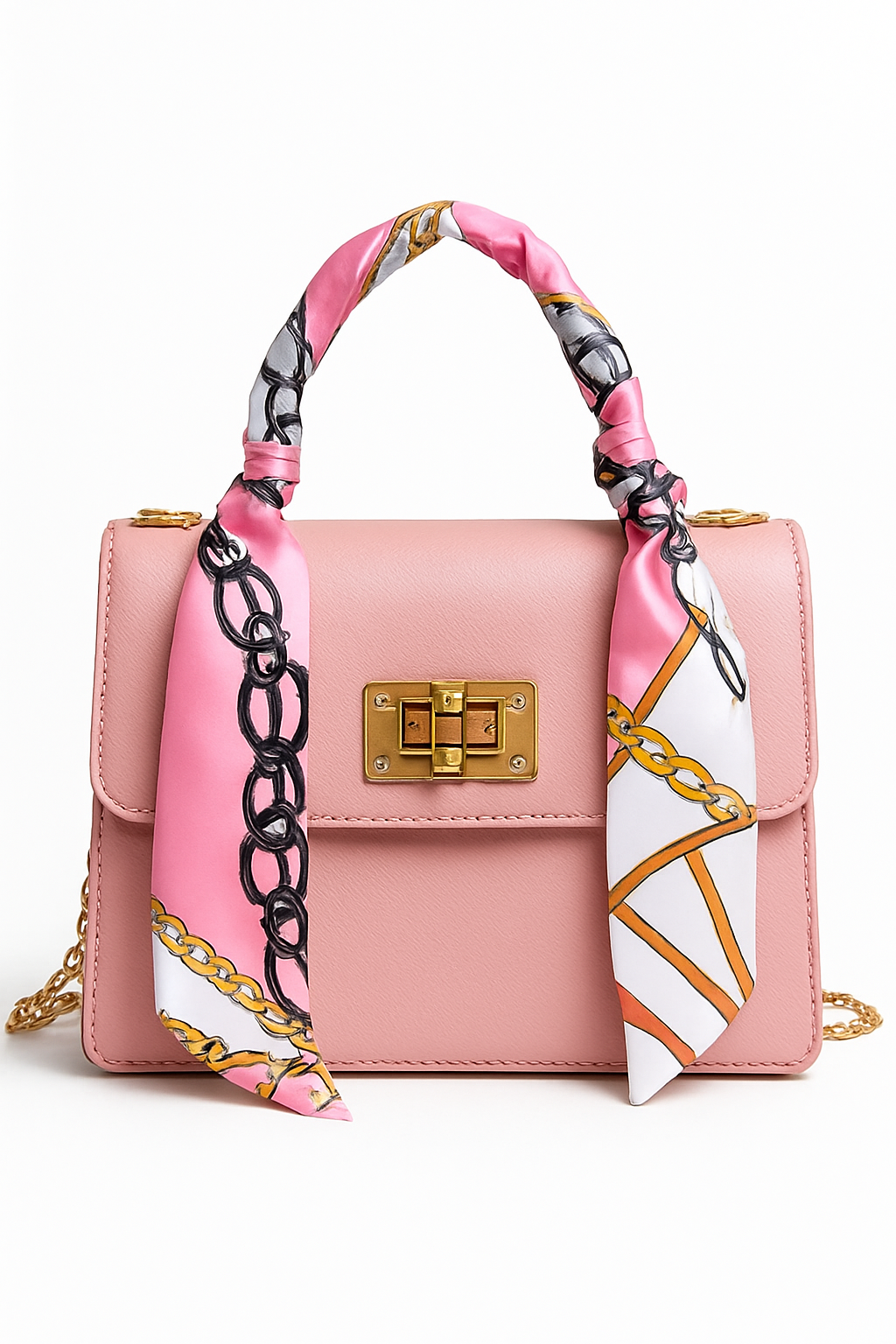 Alina – Chic Handbag with Scarf Detail - Image 6