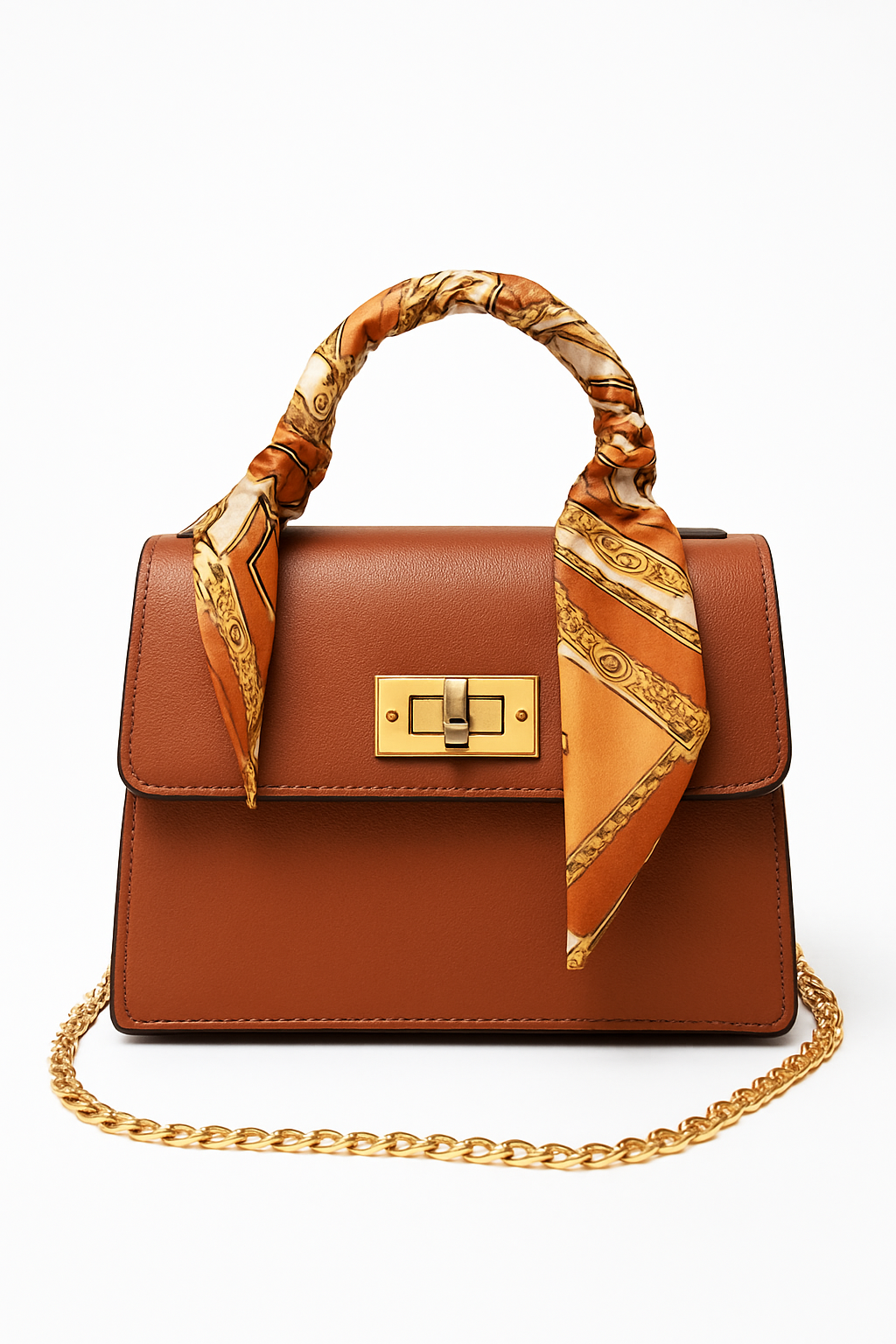 Alina – Chic Handbag with Scarf Detail - Image 8