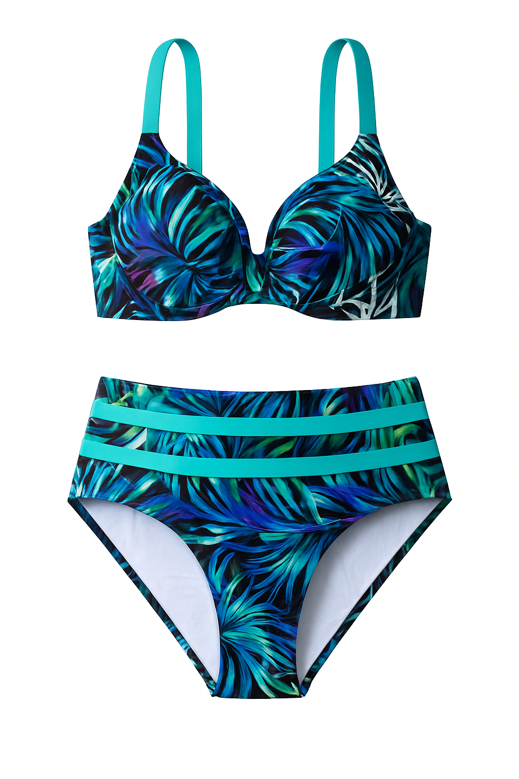 Doreen – Stylish Tropical High-Waisted Bikini for Women - Image 1