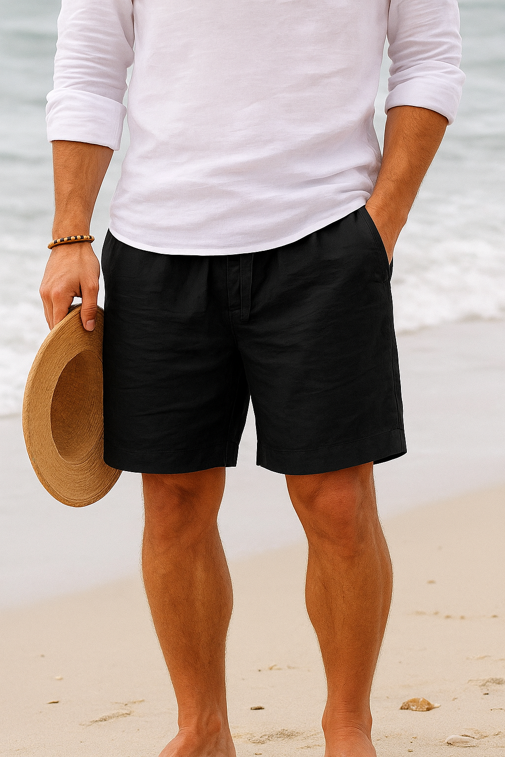 Lorenz – Comfortable linen Summer Shorts for Men - Image 3