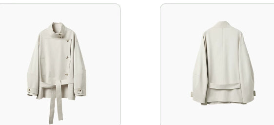 Kurtka damska z dwurzędowym zapięciem i swobodnym krojem - J&B; - 2 - Livia-Moda