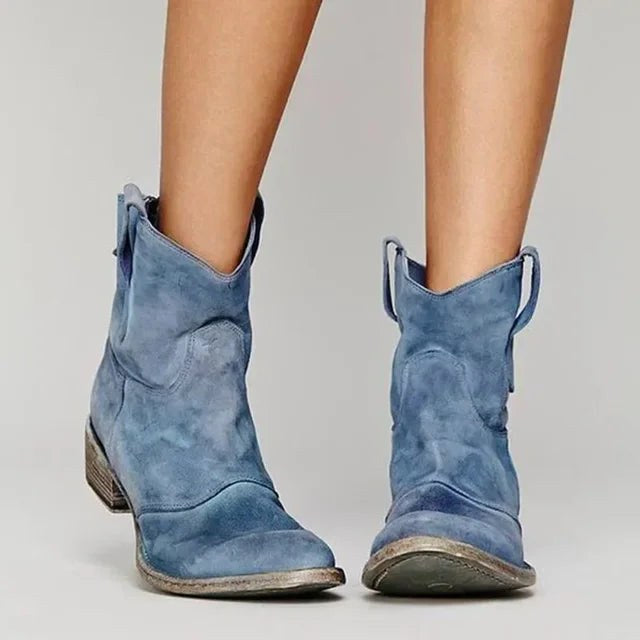 Damen Cowboy-Boots im Vintage-Design mit eleganten Akzenten - J&B - 3 - Atelier-Zofia
