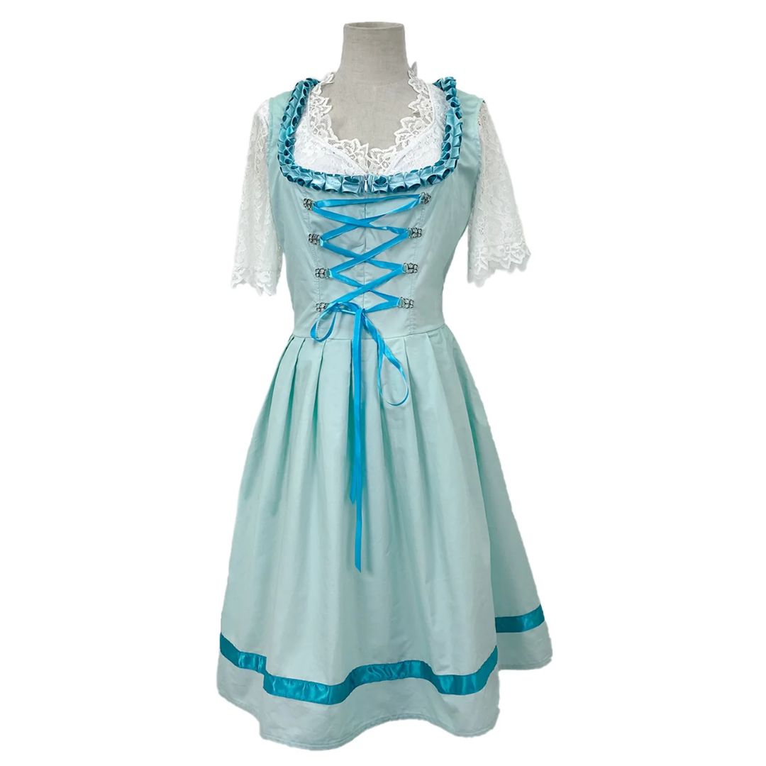 Dirndl damskie z koronkowymi rękawami i kwiatowym wzorem - J&B; - 3 - Livia-Moda