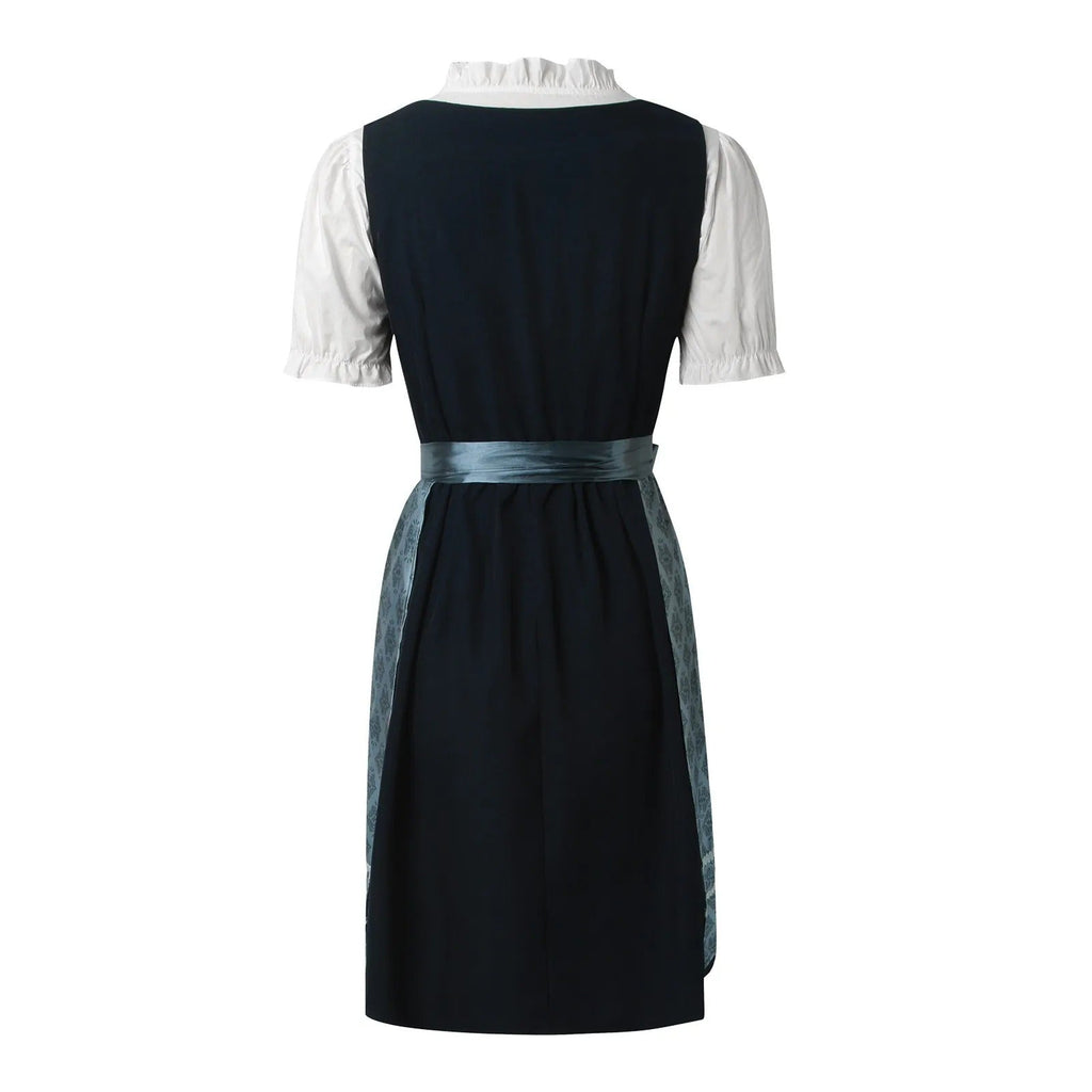 Dirndl damski – Krój z wysoko zaznaczoną talią i kwiatowym wzorem - J&B; - 5 - Livia-Moda