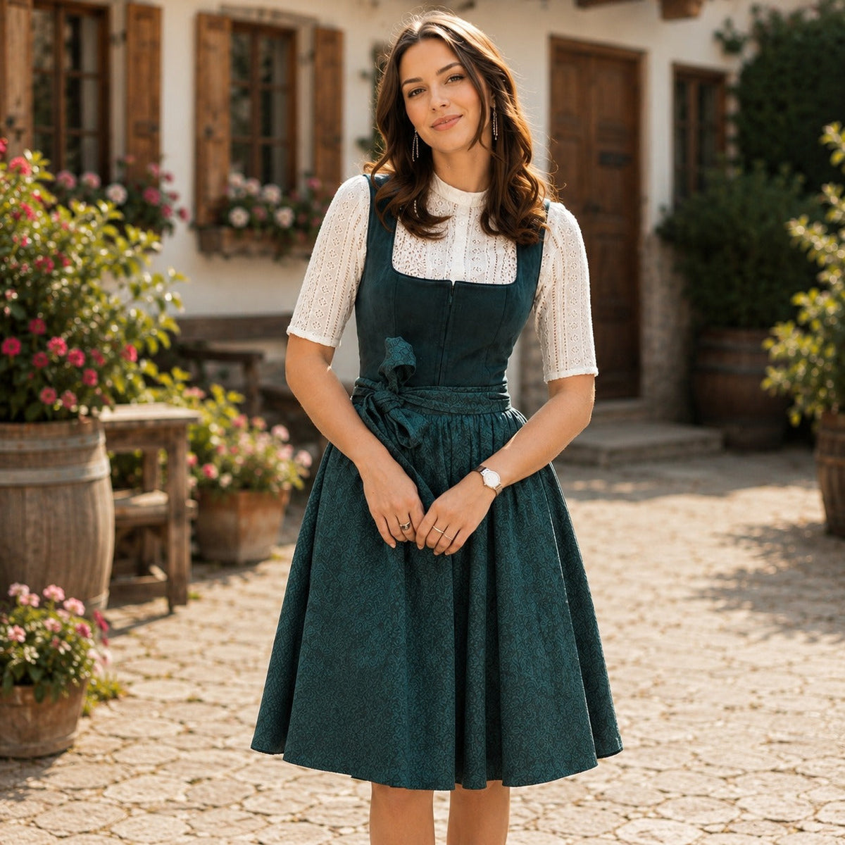 Sukienka midi dla kobiet – Podkreślający sylwetkę krój z eleganckimi detalami - J&B; - 1 - Livia-Moda