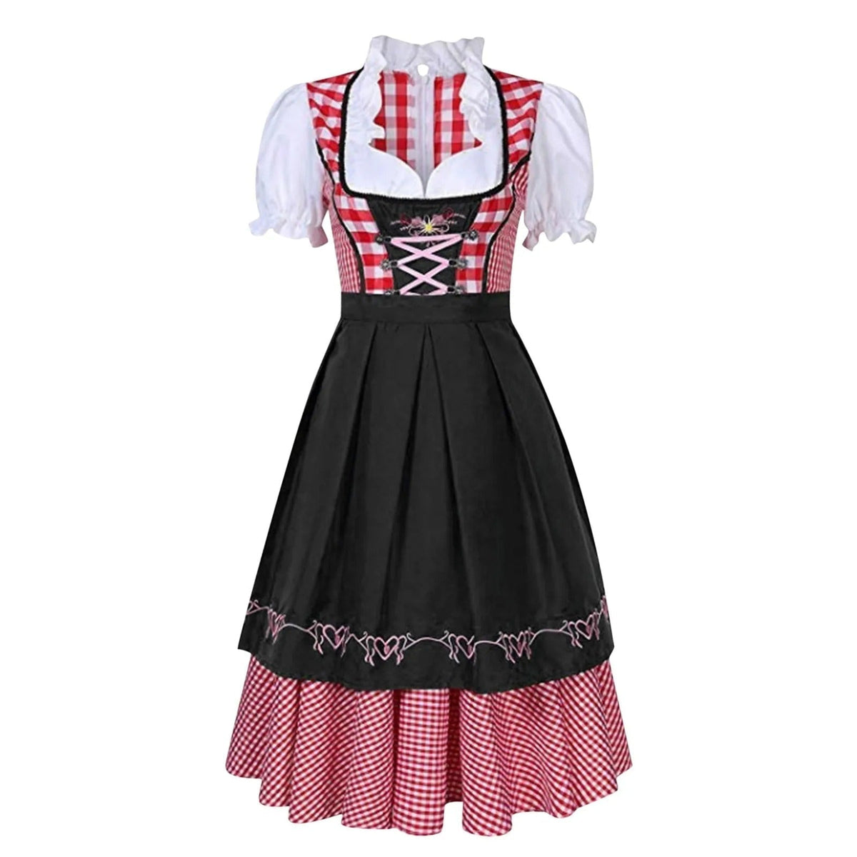 Sukienka dirndl dla kobiet w tradycyjnym stylu, z fartuszkiem i kobiecym krojem - J&B; - 2 - Livia-Moda
