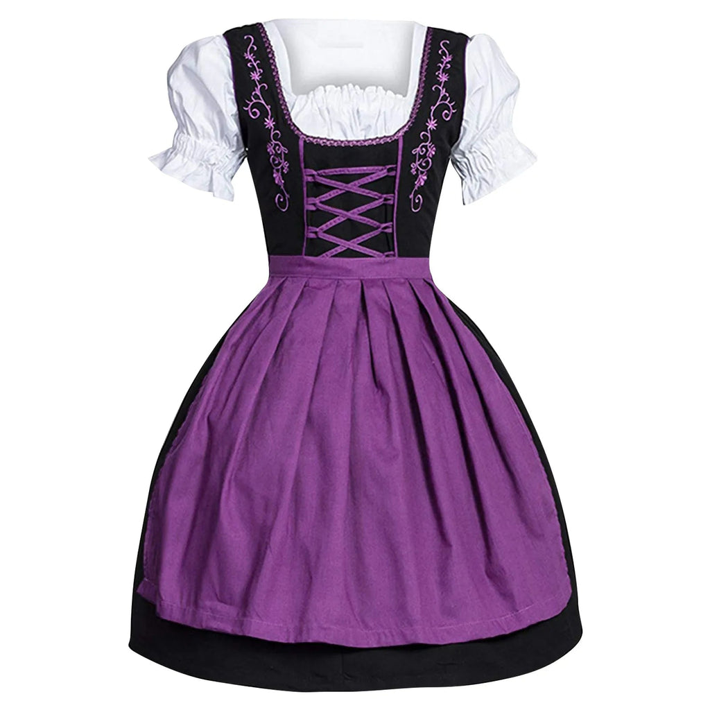 Sukienka damska w stylu tradycyjnym na Oktoberfest z eleganckim haftem - J&B; - 3 - Livia-Moda