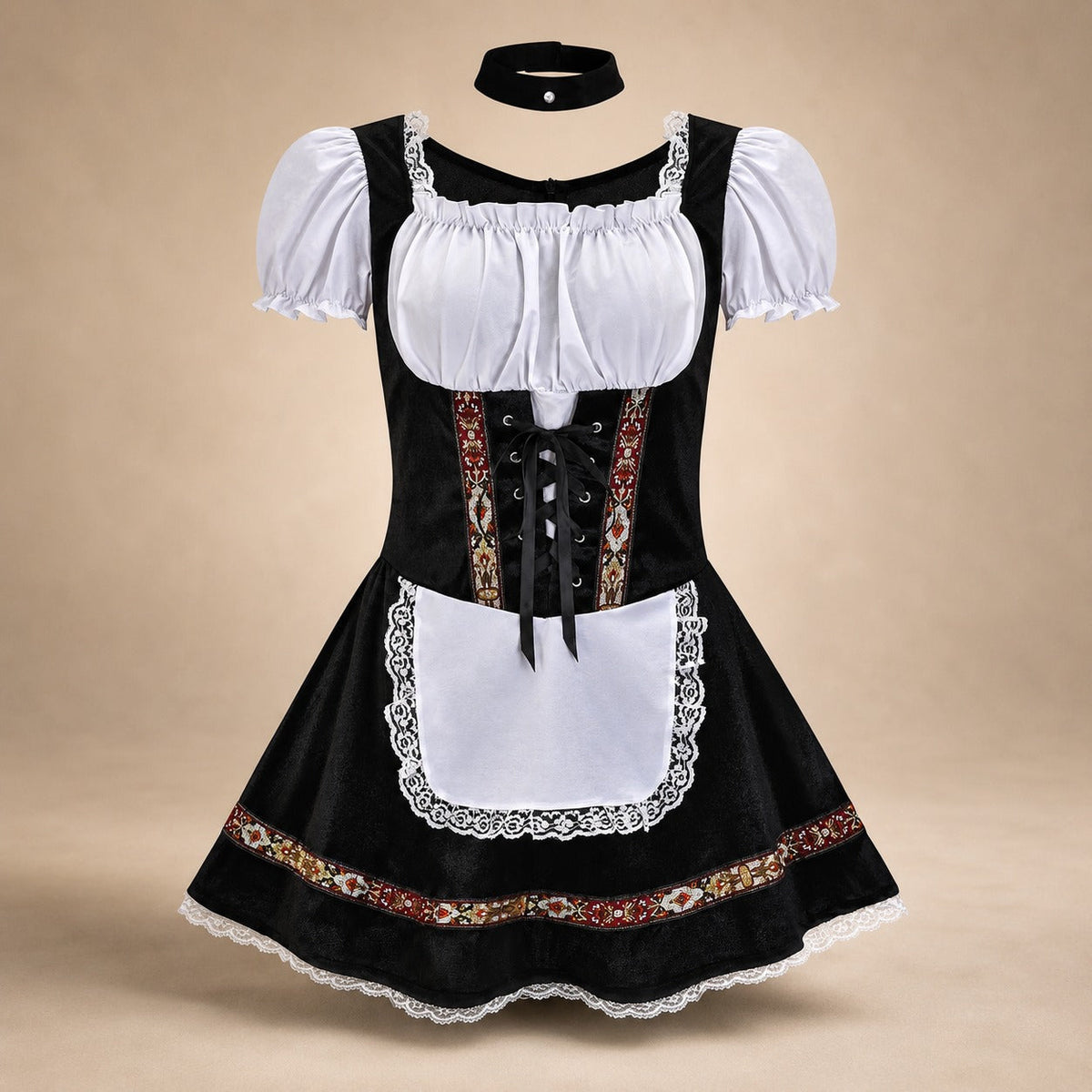 Dirndl dla kobiet, elegancki krój z bufiastymi rękawami - J&B; - 6 - Livia-Moda