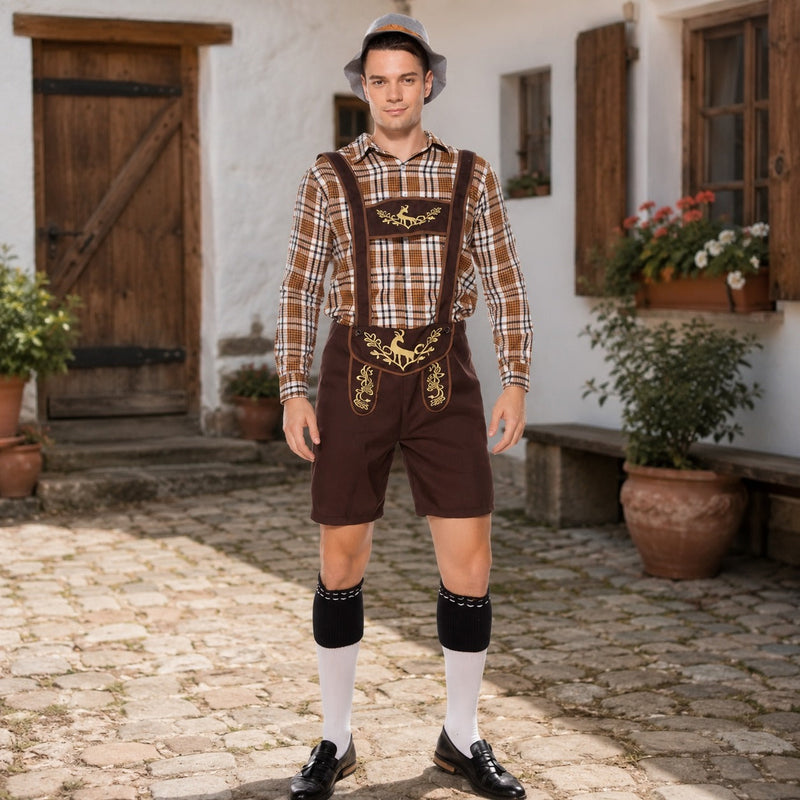 Dwuczęściowy, tradycyjny strój na Oktoberfest dla mężczyzn z haftem - J&B; - 1 - Livia-Moda