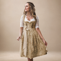 Sukienka dirndl damska z koronkowymi rękawami i haftem | L&V - 4 - Livia-Moda