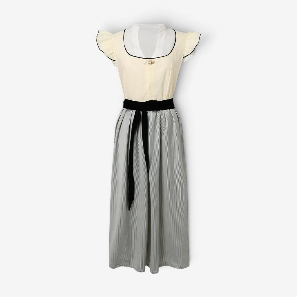 Sukienka dirndl damska z falbanami i dopasowanym krojem | L&V - 1 - Livia-Moda