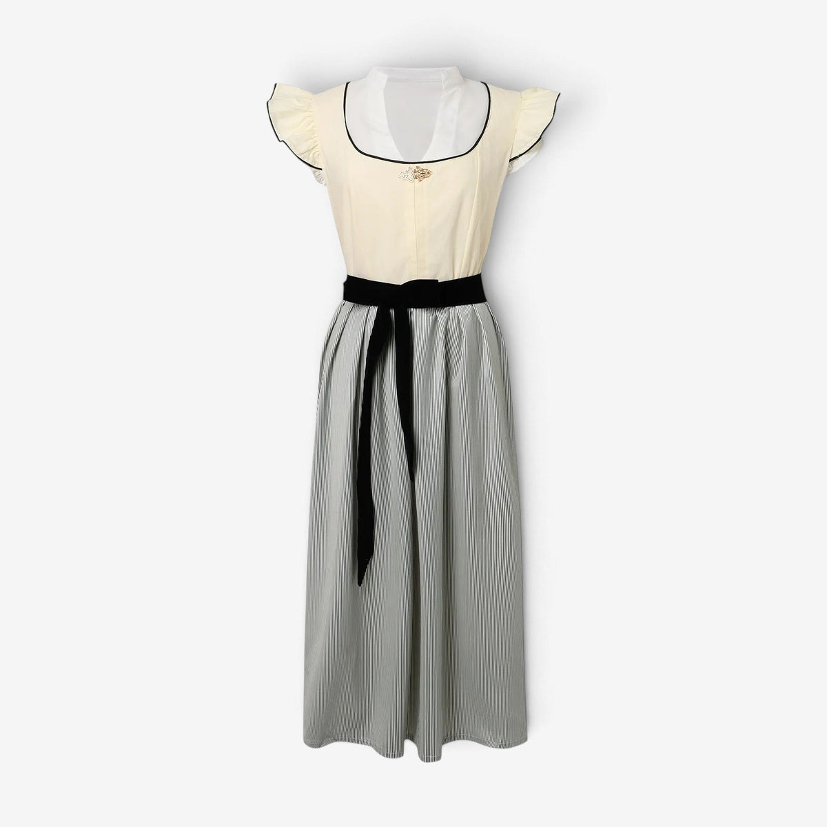 Sukienka dirndl damska z falbanami i dopasowanym krojem | L&V - 1 - Livia-Moda