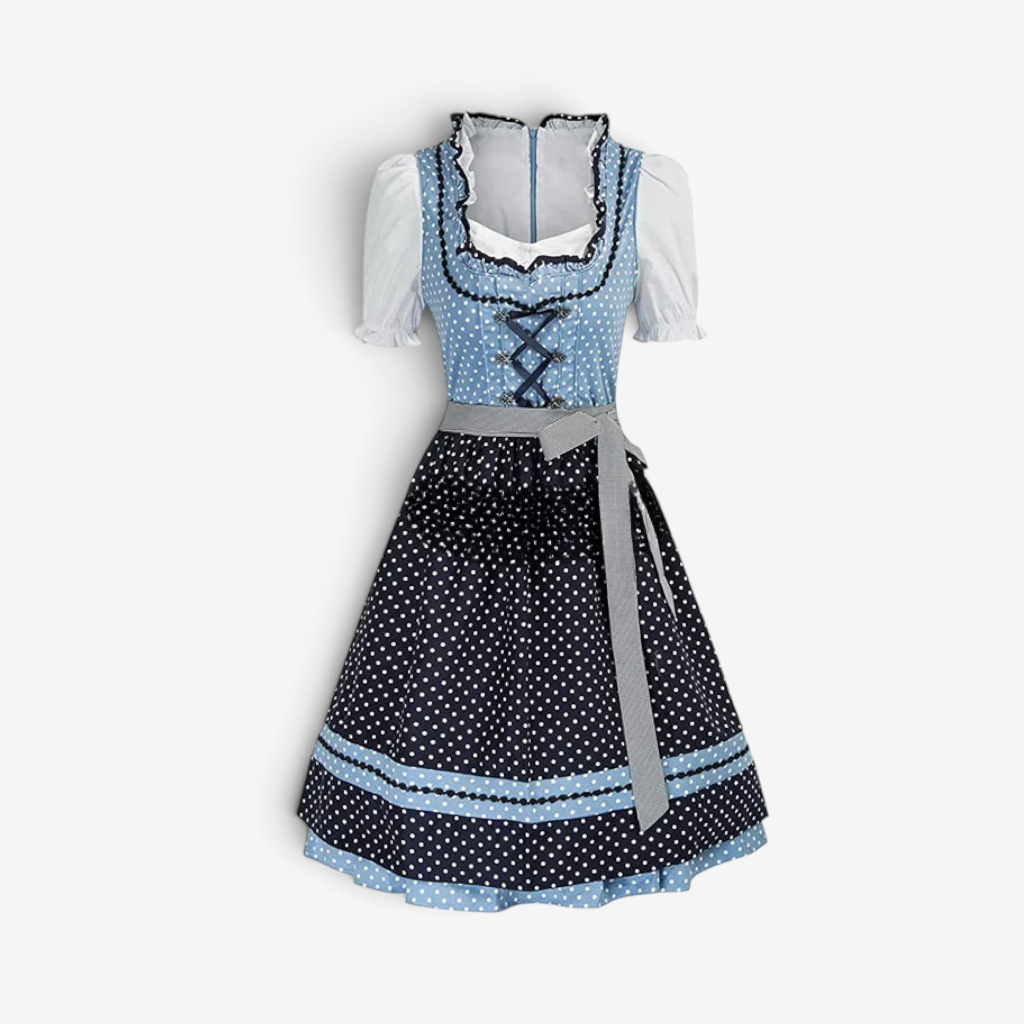 Sukienka dirndl damska z haftem i sznurowaniem | L&V - 11 - Livia-Moda