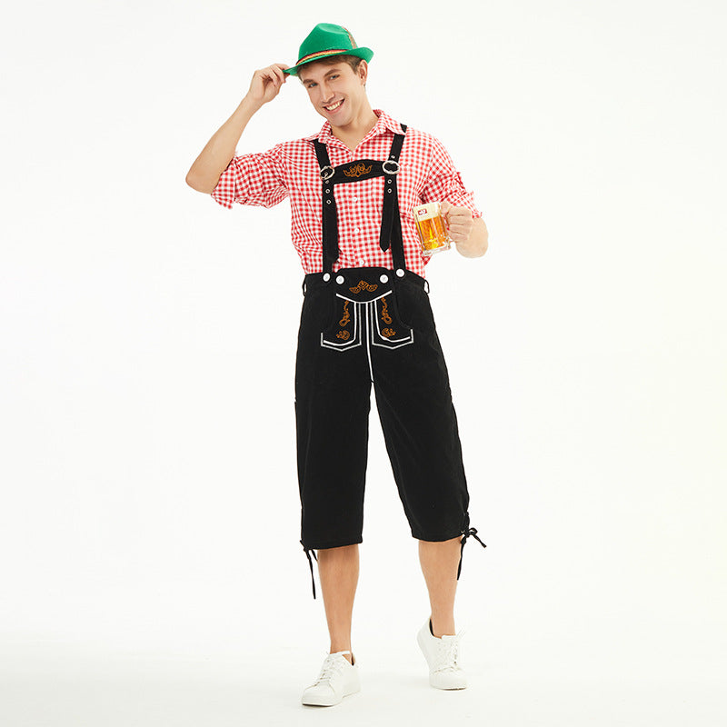 Strój męski na Oktoberfest z regulowanymi szelkami i stylowym krojem | L&V - 3 - Livia-Moda