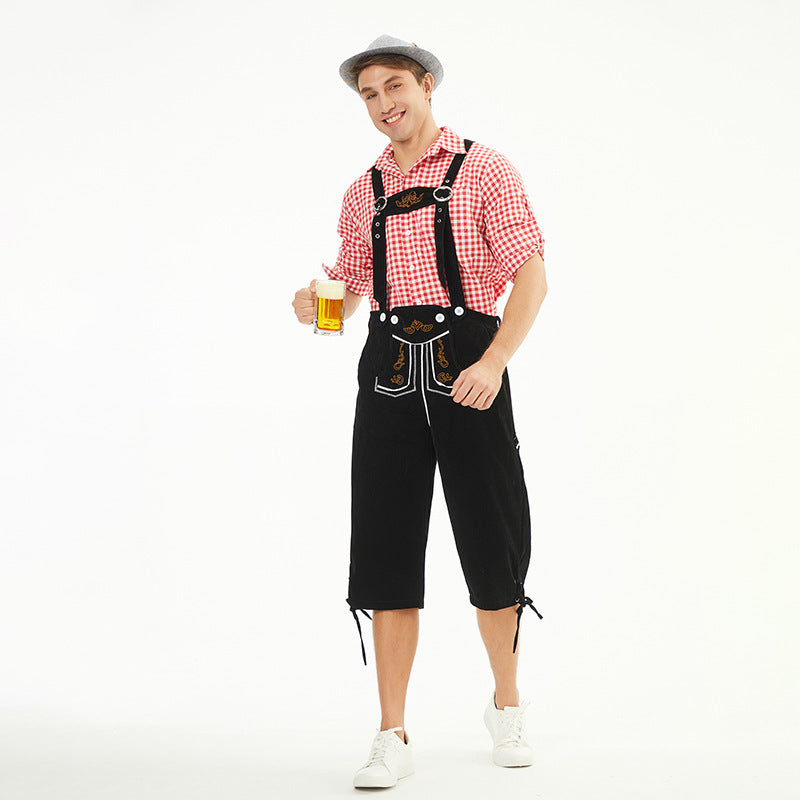 Strój męski na Oktoberfest z regulowanymi szelkami i stylowym krojem | L&V - 4 - Livia-Moda