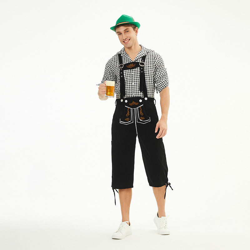 Strój męski na Oktoberfest z regulowanymi szelkami i stylowym krojem | L&V - 5 - Livia-Moda