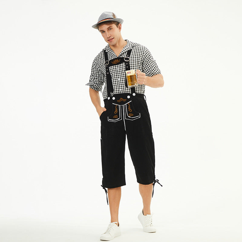 Strój męski na Oktoberfest z regulowanymi szelkami i stylowym krojem | L&V - 6 - Livia-Moda