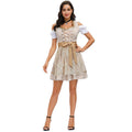 Sukienka dirndl damska z koronkowymi detalami i paskiem | L&V - 3 - Livia-Moda