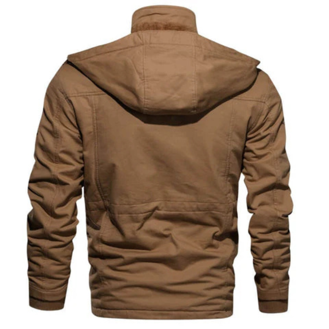 Męska kurtka z ciepłą podszewką i praktycznymi kieszeniami | L&V - 4 - Livia-Moda