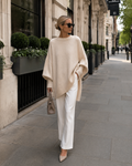 Pullover damski z luźnym krojem i długimi rękawami | L&V - 1 - Livia-Moda