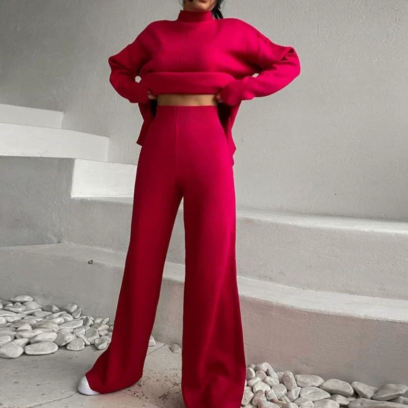 Zweiteiler Damen Outfit mit lockerer Passform und Stehkragen | A&Z - 1 - Atelier-Zofia