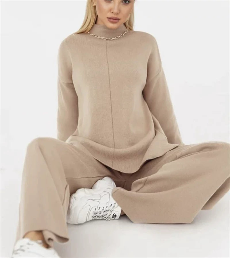 Zweiteiler Damen Outfit mit lockerer Passform und Stehkragen | A&Z - 4 - Atelier-Zofia