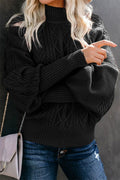 Pullover Damen mit hohem Kragen und voluminösen Ärmeln | A&Z - 6 - Atelier-Zofia