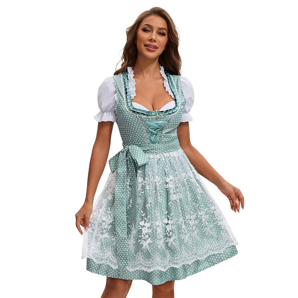 Dirndl Kleid Damen mit tailliertem Schnitt und verspieltem Design | A&Z - 5 - Atelier-Zofia