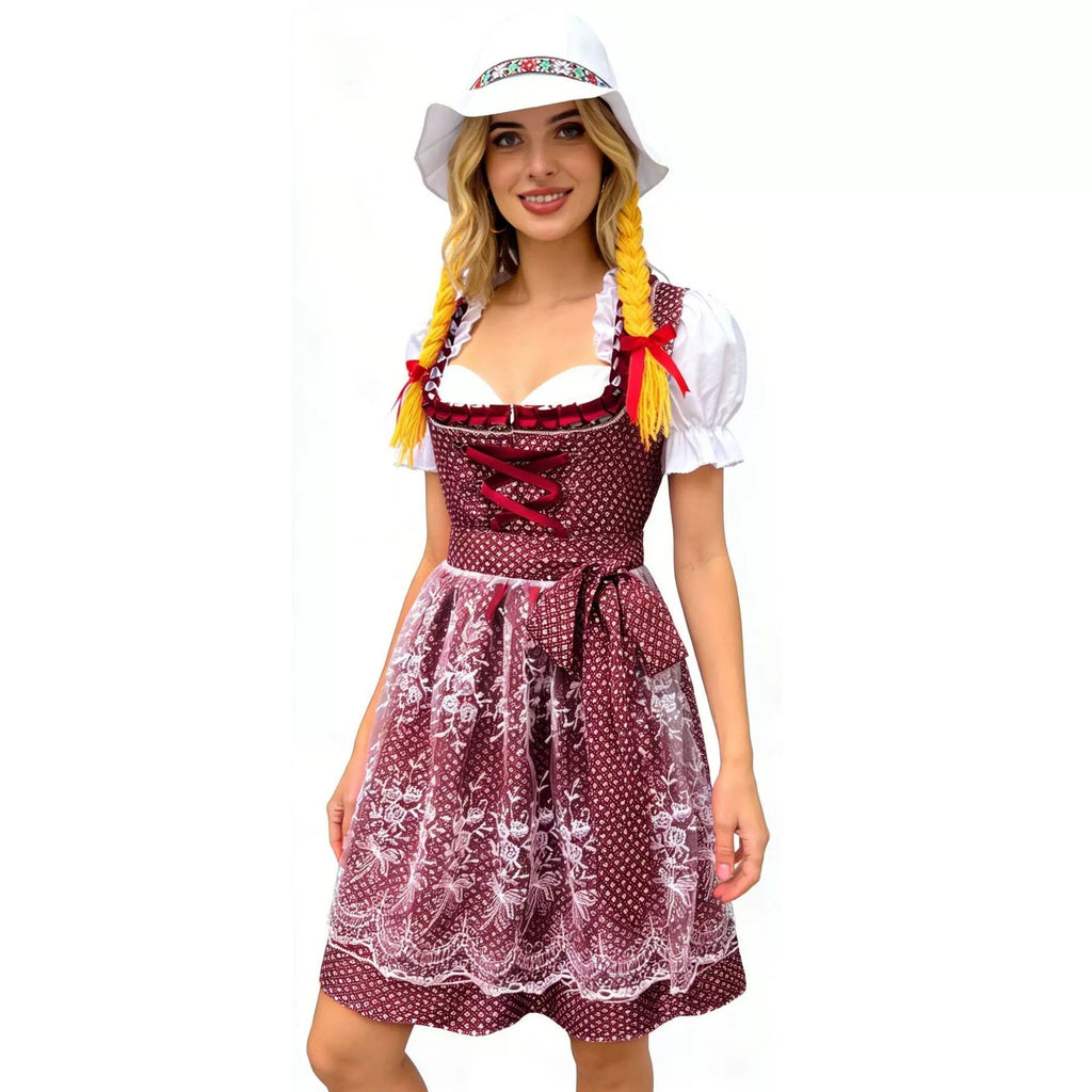 Dirndl Kleid Damen mit tailliertem Schnitt und verspieltem Design | A&Z - 6 - Atelier-Zofia