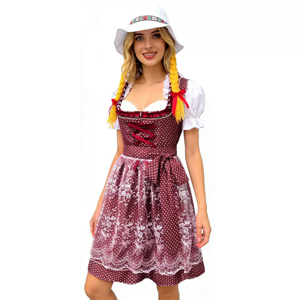 Dirndl Kleid Damen mit tailliertem Schnitt und verspieltem Design | A&Z - 6 - Atelier-Zofia