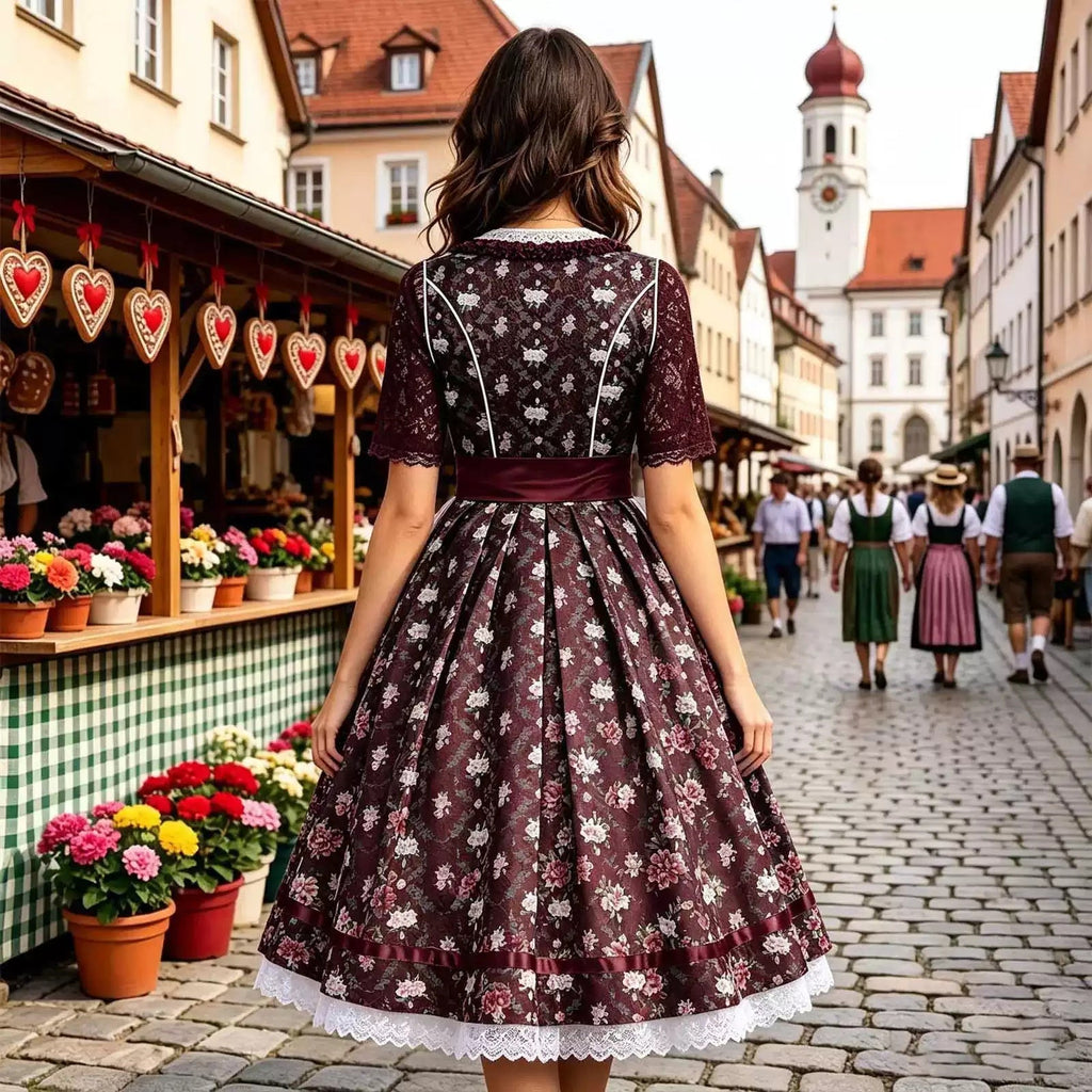 Dirndl Kleid Damen mit figurbetontem Schnitt und Schleifenakzent | A&Z - 3 - Atelier-Zofia