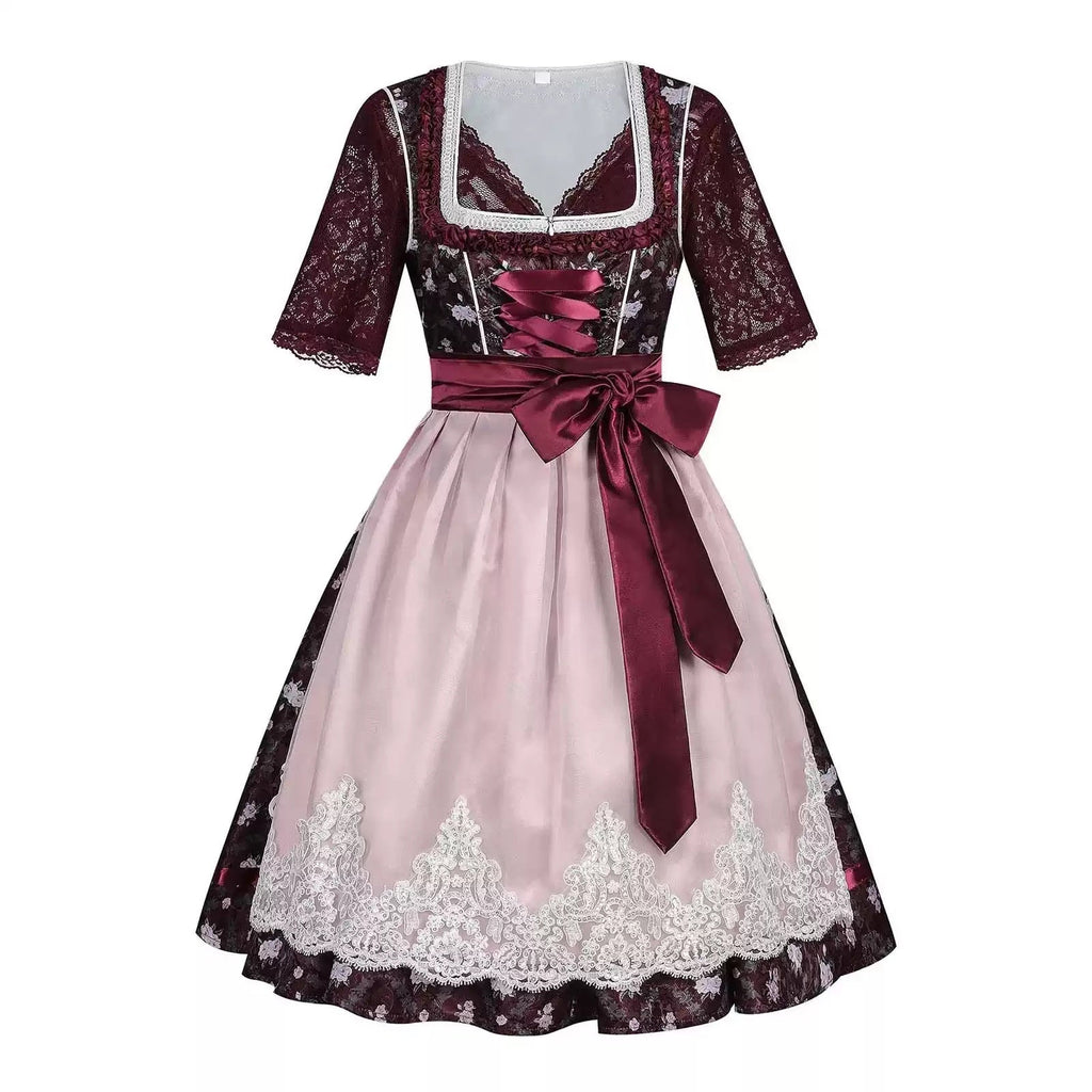 Dirndl Kleid Damen mit figurbetontem Schnitt und Schleifenakzent | A&Z - 5 - Atelier-Zofia