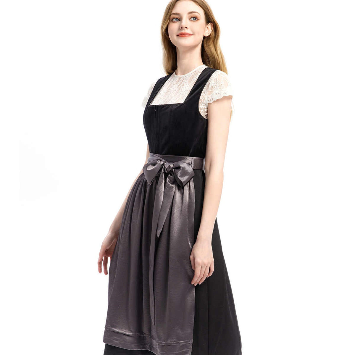 Sukienka damska z eleganckim krojem i wiązaniem w talii | L&V - 5 - Livia-Moda
