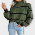 Pullover Damen mit hohem Kragen und lässiger Passform | A&B - 1 - Annoboutique