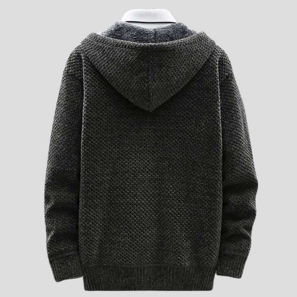 Hoodie męski z luźnym krojem i praktycznymi kieszeniami | L&V - 4 - Livia-Moda